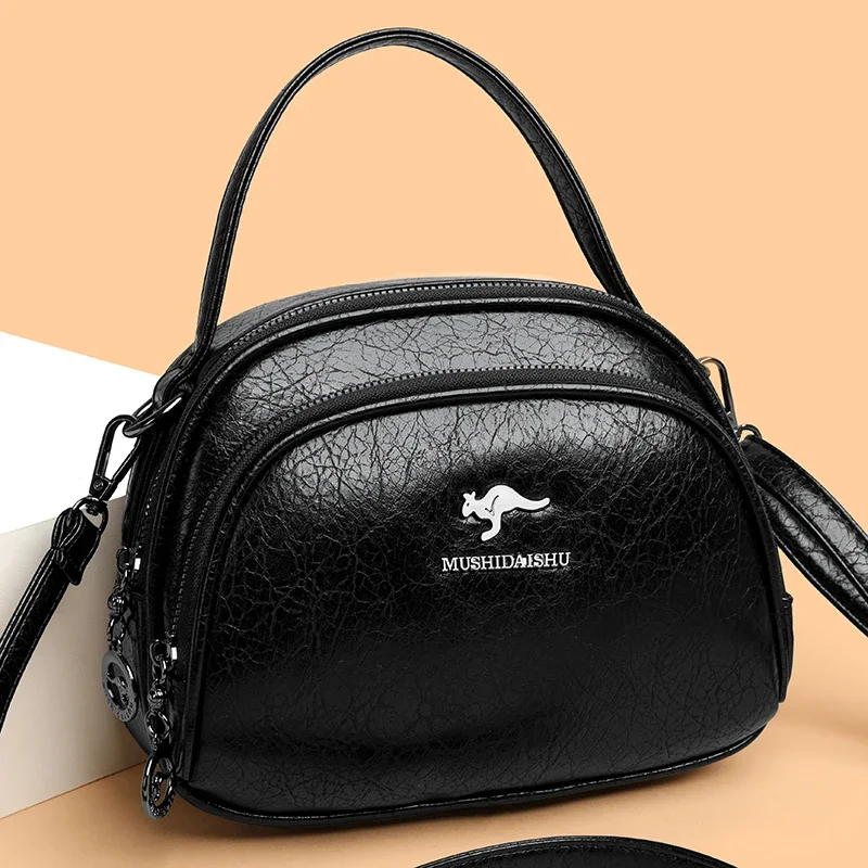 

High Quality Leather Handbag Purse Women Bag Trend Luxury Designer Shoulder Crossbody Sac Ladies Branded Messenger Small Tote