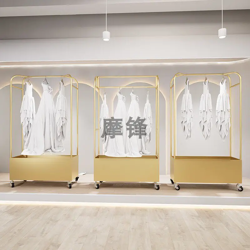 High-end wedding car, cart, dress hall, wheeled mobile display stand, trailing tail, Xiuhe bride, yarn fitting tool cart moving