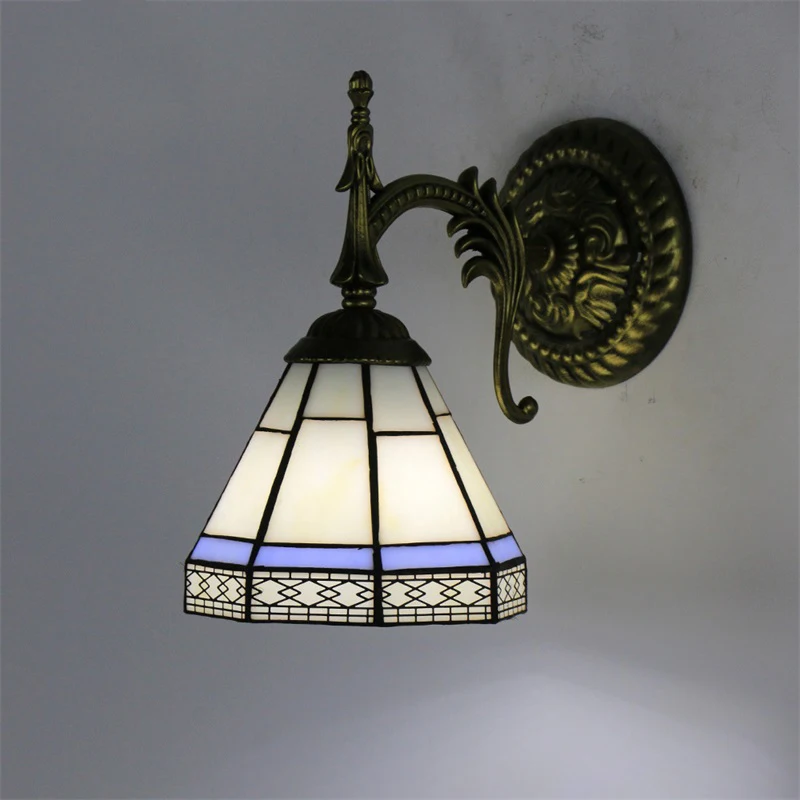 SOFITY European Style Tiffany Wall Lamp LED Creative Simple Vintage Sconce Light for Home Living Room Balcony Aisle