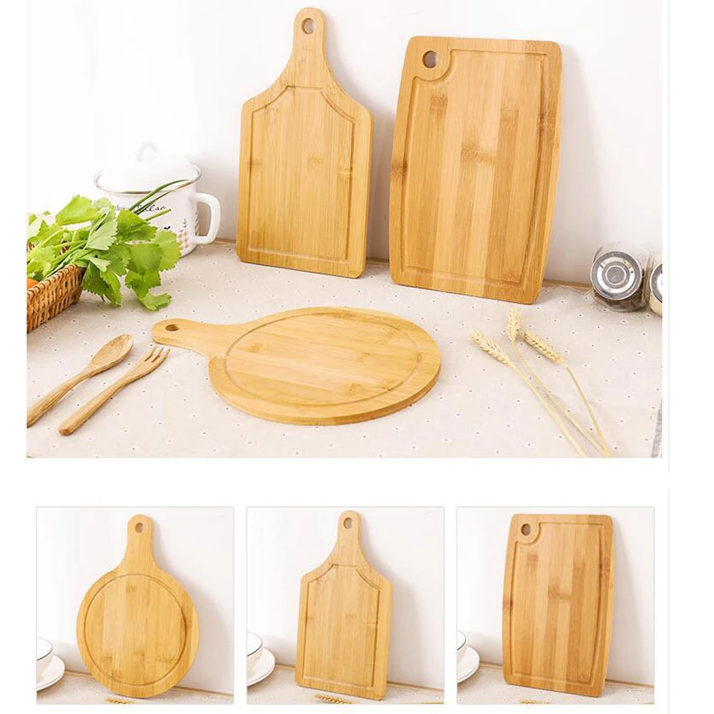 

Bamboo Cutting 33x25cm Mini Round Cheese Board Cheese Board Fruit Tray Washable Kitchen Tool