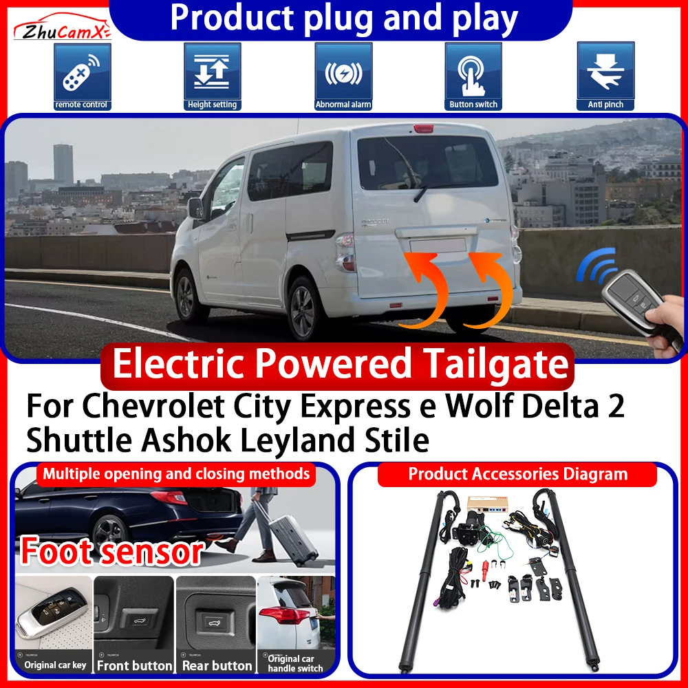 Powered Tailgate for Chevrolet City Express e Wolf Delta 2 Shuttle Ashok Leyland Stile anti pinch Smart Intelligent Control Gate