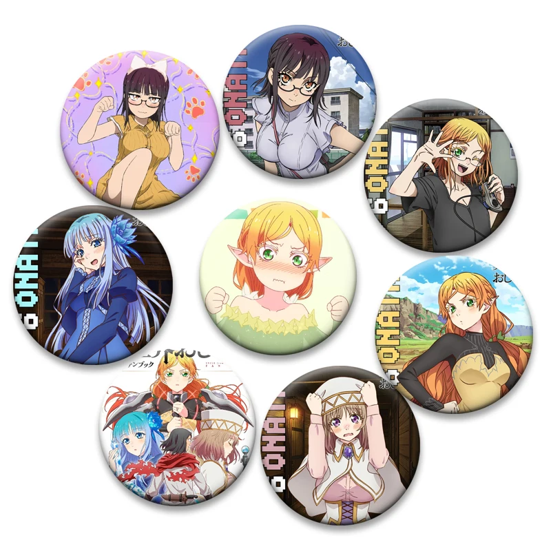 

Round Anime Handmade Pins Uncle From Another World Brooches Cute Cartoon Badge for Backpack Jewelry Accessories Exquisite Gifts