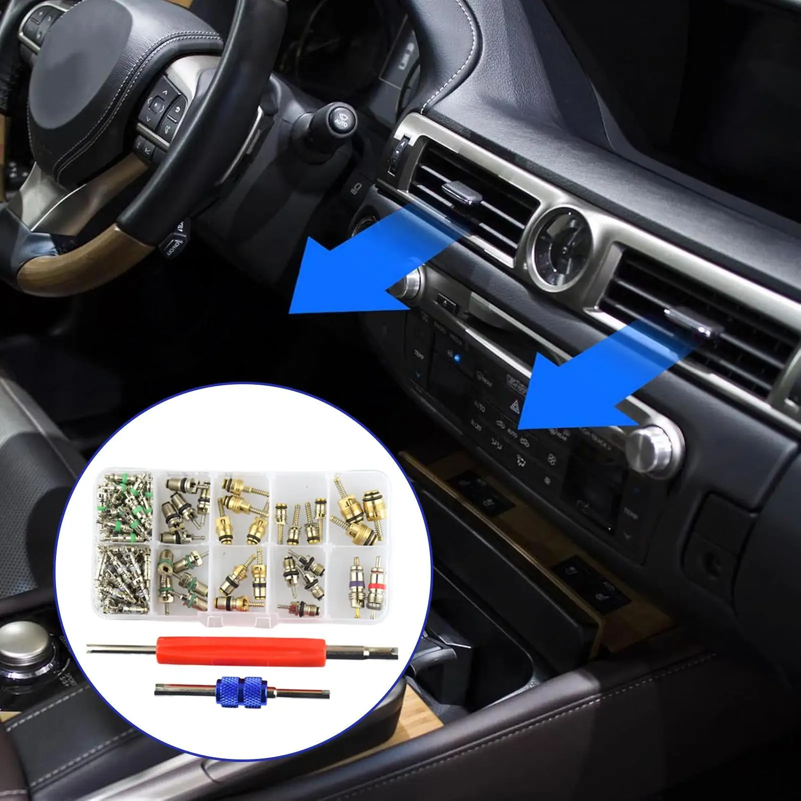 Ac Valve Core Tool Leakproof Automotive Accessories Car Ac Valve Stem Core Removal Tool For Mechanics Drivers Technicians Repair
