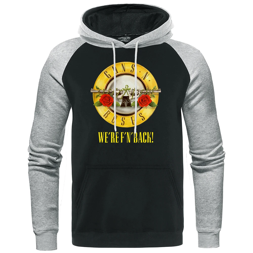 Guns N\' Roses Appetite For Destruction Felpe con cappuccio da uomo Moda Harajuku Abbigliamento da strada Autunno Felpa in pile Raglan Felpa con