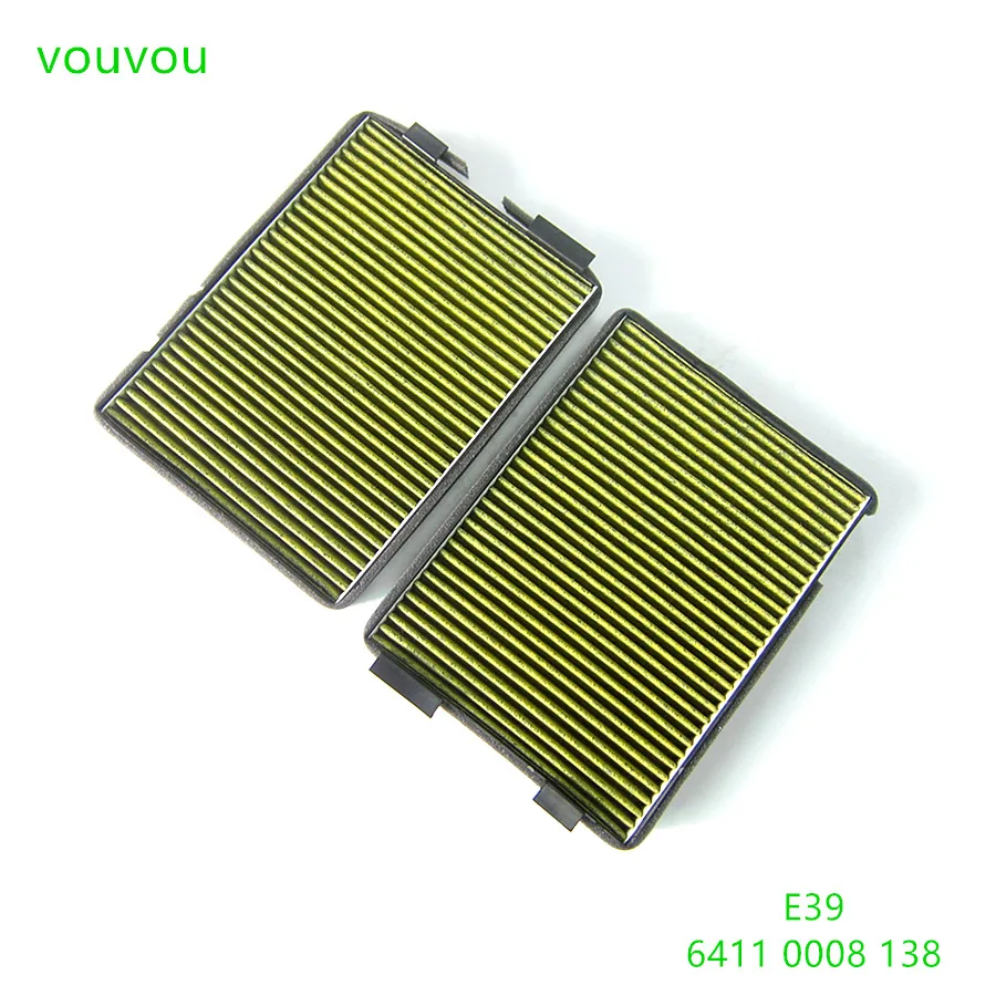 Car accessories 1 car set 2 pcs PM 2.5 A/C Cabin air filter 6411 0008 138 for BMW 5 series E39 1996-2004 520 525 530 CUK2736-2