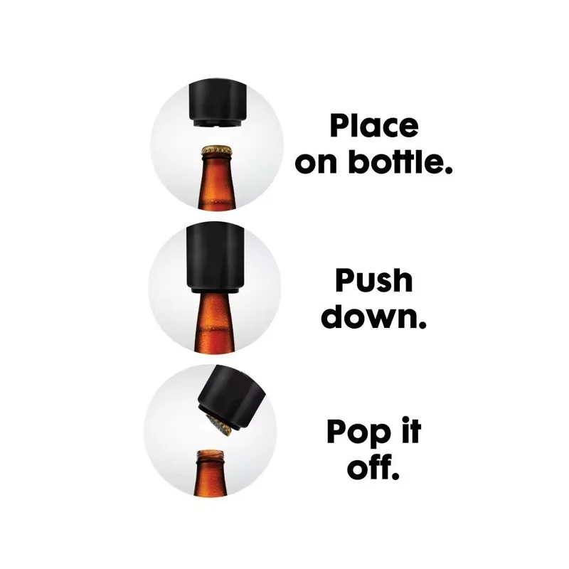 فتاحة زجاجات البيرة الأوتوماتيكية الممتازة، فتاحة زجاجات الصودا المغناطيسية مع أداة فتح النادل السريعة ذات الغطاء الأوتوماتيكي #3