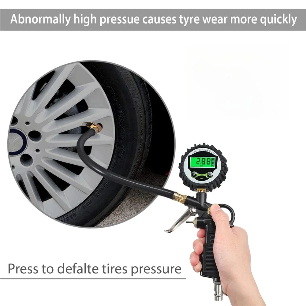 

NEW Digital Tire Pressure Test Table Automotive Tire Pressure Meter Electronic Tire Pressure Gun Barometer