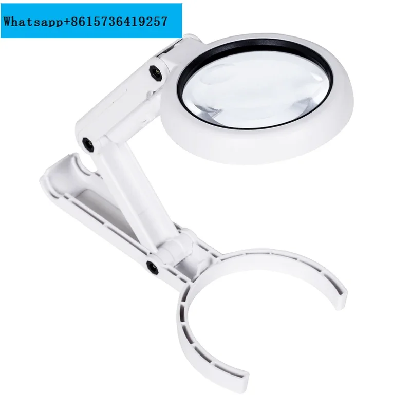 Long distance  maintenance magnifying glass for elderly reading 10x 5x stand, desktop with light, USB plug in, repair meter 100