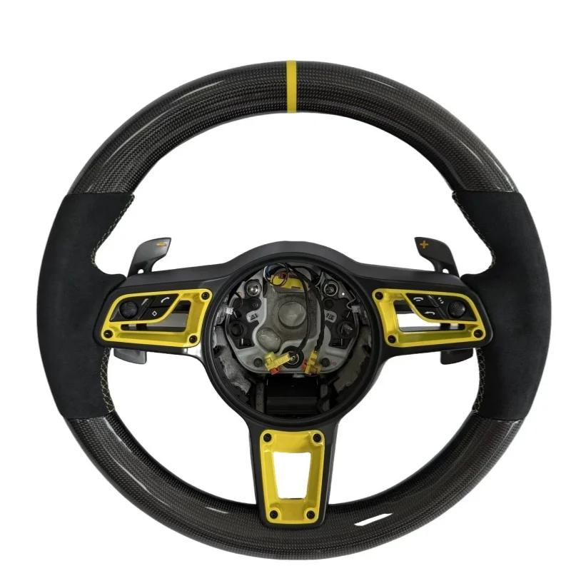 Super Deal Real Carbon Fiber Steering Wheel For Porsche Panamera Macan Cayenne 718 911 918 958 970 971 Carrera Boxster Cayman