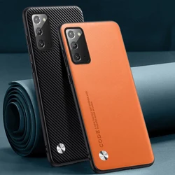 Luxury PU Leather Case For Samsung Galaxy Note 20 Ultra Note20 5G Back Cover Business Matte Silicone Protection Phone Case Coque