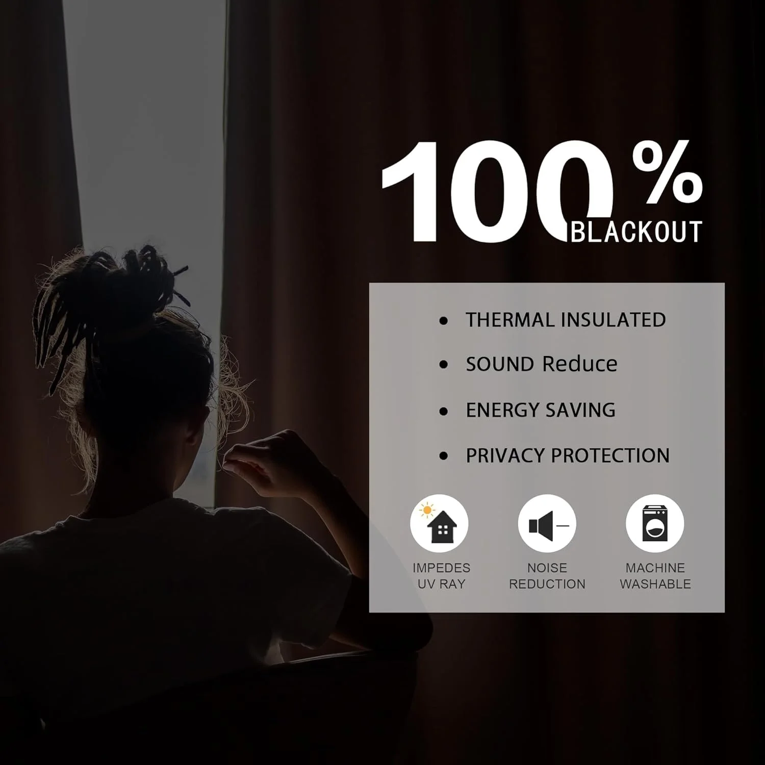 

Faux Linen Curtains for Living Room Full Blackout Darkening/ Bedroom Customize Size Accepted 350cm Extra High Window Curtains
