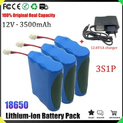 12V Power Lithium Battery12.6V 11.1V 3500mAh 3S1P Lithium Battery Pack Built-in BMS Suitable for CCTV Cameras Speakers Bluetooth