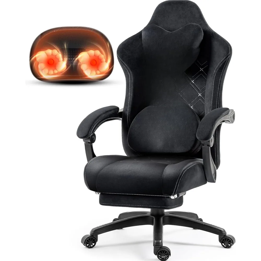 

Gamer Chair Lumbar Support, Gaming Chairs for Adults, Big and Tall Gamer Chair with Pocket Spring Cushion and Footrest