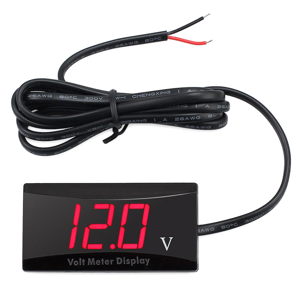 

Voltmeter DC 12V Gauge Color Screen Waterproof Digital Display Volt Meter LED Car Motorbike Boat ATV Camper Caravan