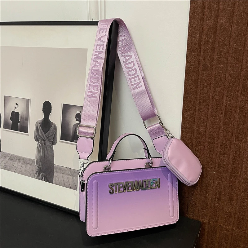 

Women's Cute Pastel Shoulder Bag for Office Commute with PU Material Multiple Compartments Glossy Surface Lightweight Design