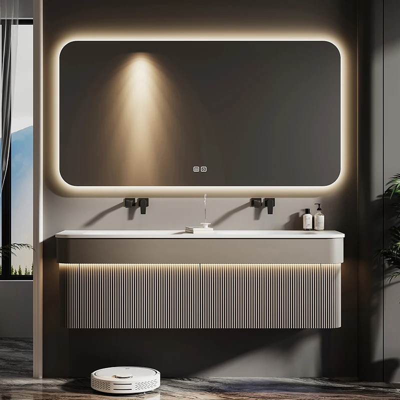 

Bathroom Cabinet Italian Light Luxury Mirror Decorations Minimalist Cupboard Gadgets Display Partitions Archivadores Furniture