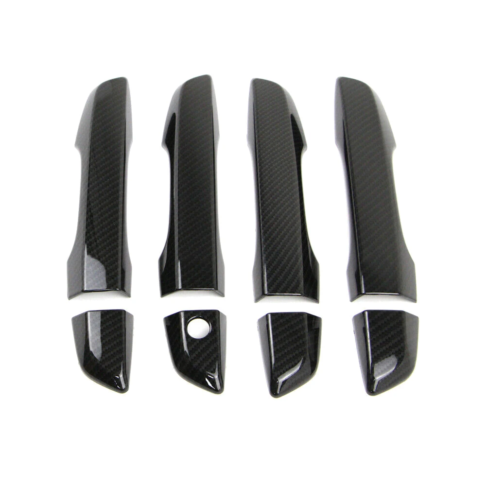 Untuk Honda Civic 2016 2017 2018 2019 2020 serat karbon luar eksterior pegangan pintu + mangkuk pelindung Trim