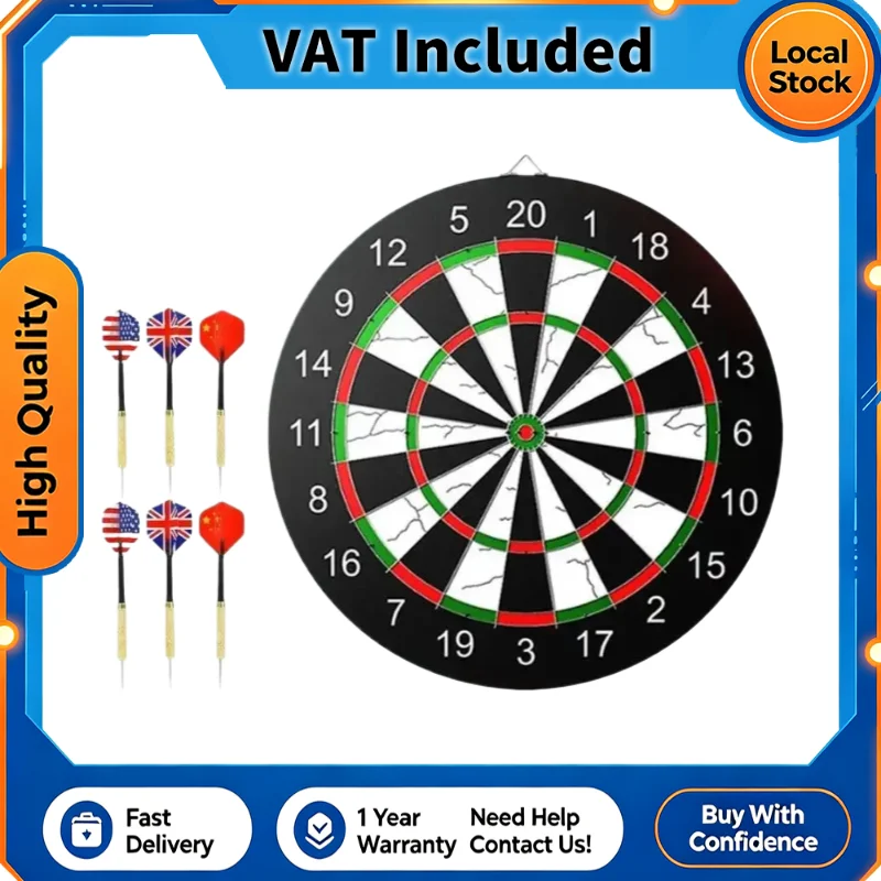 Image of Professionelles Dart-Set mit Metallspitzen, rutschfester Eisenlauf, Aluminium-Dartschäfte, Stahlspitze für Dartscheibe