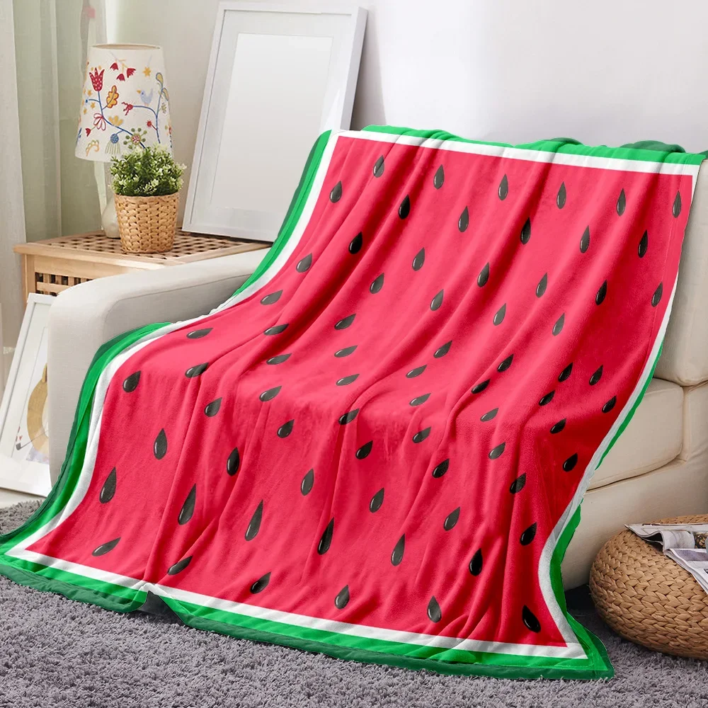 Watermelon Slice Throw Blanket Fun Fresh Summer Fruit Design Perfect For Bed Sofa Outdoor Use Soft Cozy