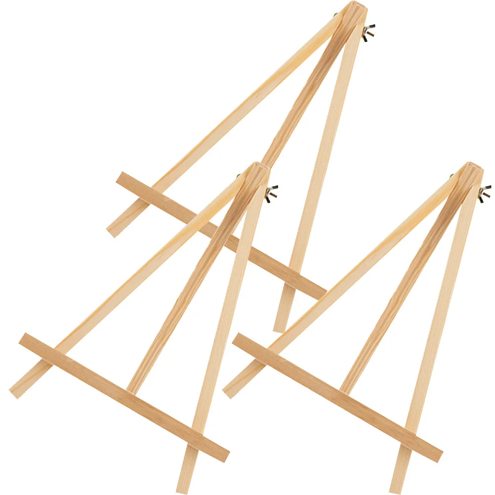 3 قطع من حامل اللوحة الخشبية، حامل عرض سطح المكتب القوي، رف رسم متعدد الأغراض، تصميم قابل للطي للاستخدام المنزلي والمكتب