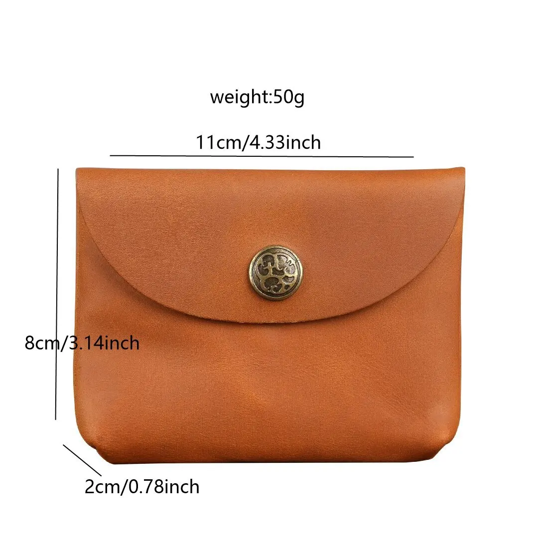 1229 Japanese simple change bag, card bag, small and simple ins first-layer cowhide change bag