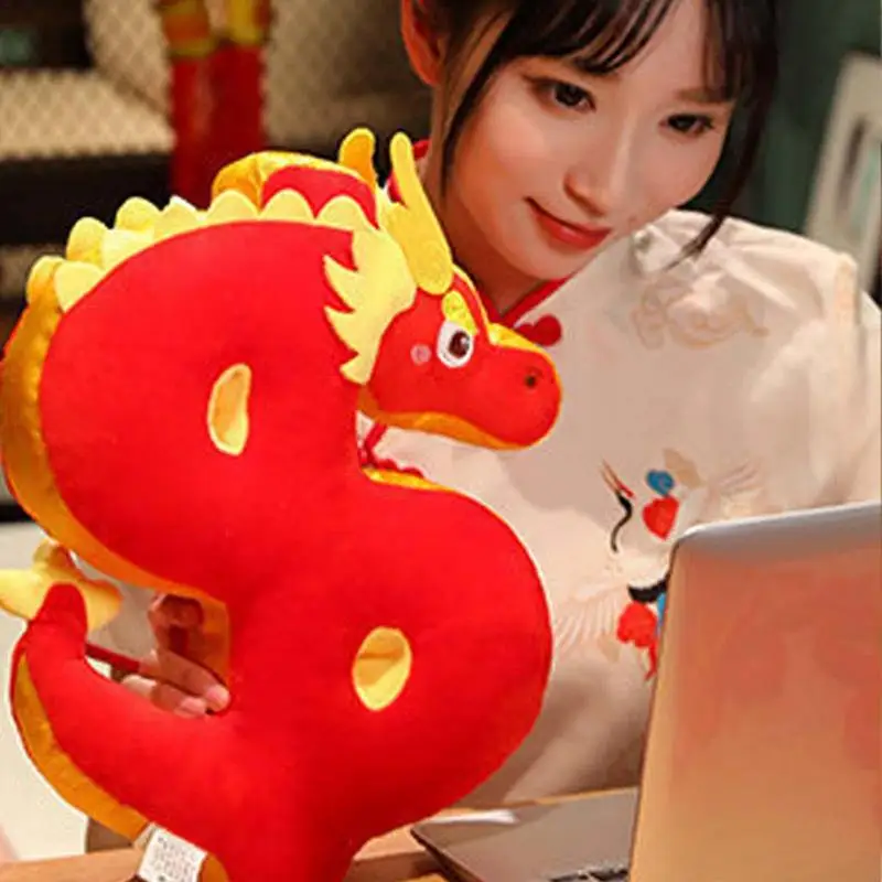 

Lunar New Year Decorations New Year Decorations Dragon Plush Plush Toys Dragon Cushion Plush Toy For Bedroom Living Room