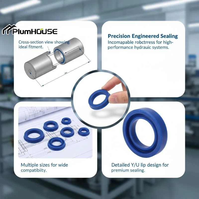10Pcs Polyurethane UN Hydraulic Oil Seals High Pressure Oil Resistance 14mm ID For Industrial Hydraulic System Repairs