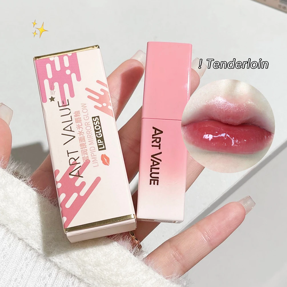 Mirror Lip Gloss Waterproof Moisturizing Lip Glaze High Pigment Liquid Lipstick Long-Lasting Lip Tint For Women Korean Cosmetics