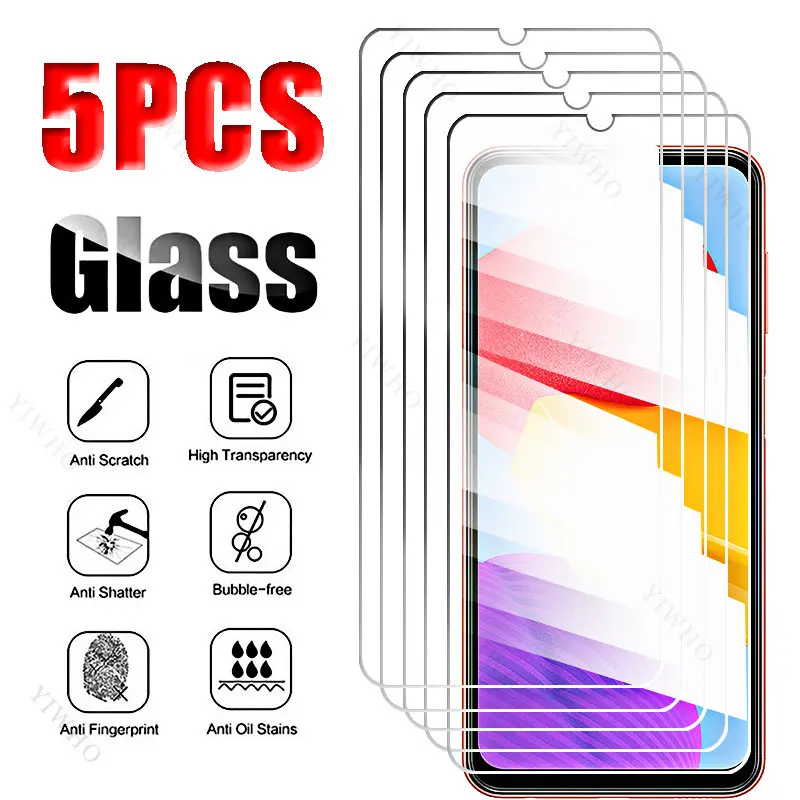 

5Pcs Tempered Glass for Samsung Galaxy M13 4g 5g Screen Protector M23 M33 M53 M04 M54 M14 M52s Glass Film M 13 14 23 33 53 04 54