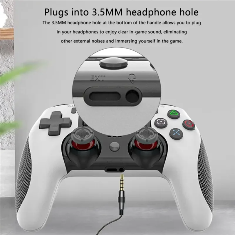 وحدة تحكم ألعاب بلوتوث SB-For PS4، تدعم سلسلة وحدة التحكم PS4، تتميز اهتزاز محرك مزدوج ومستشعر بستة محاور باللون الأسود سهل التركيب