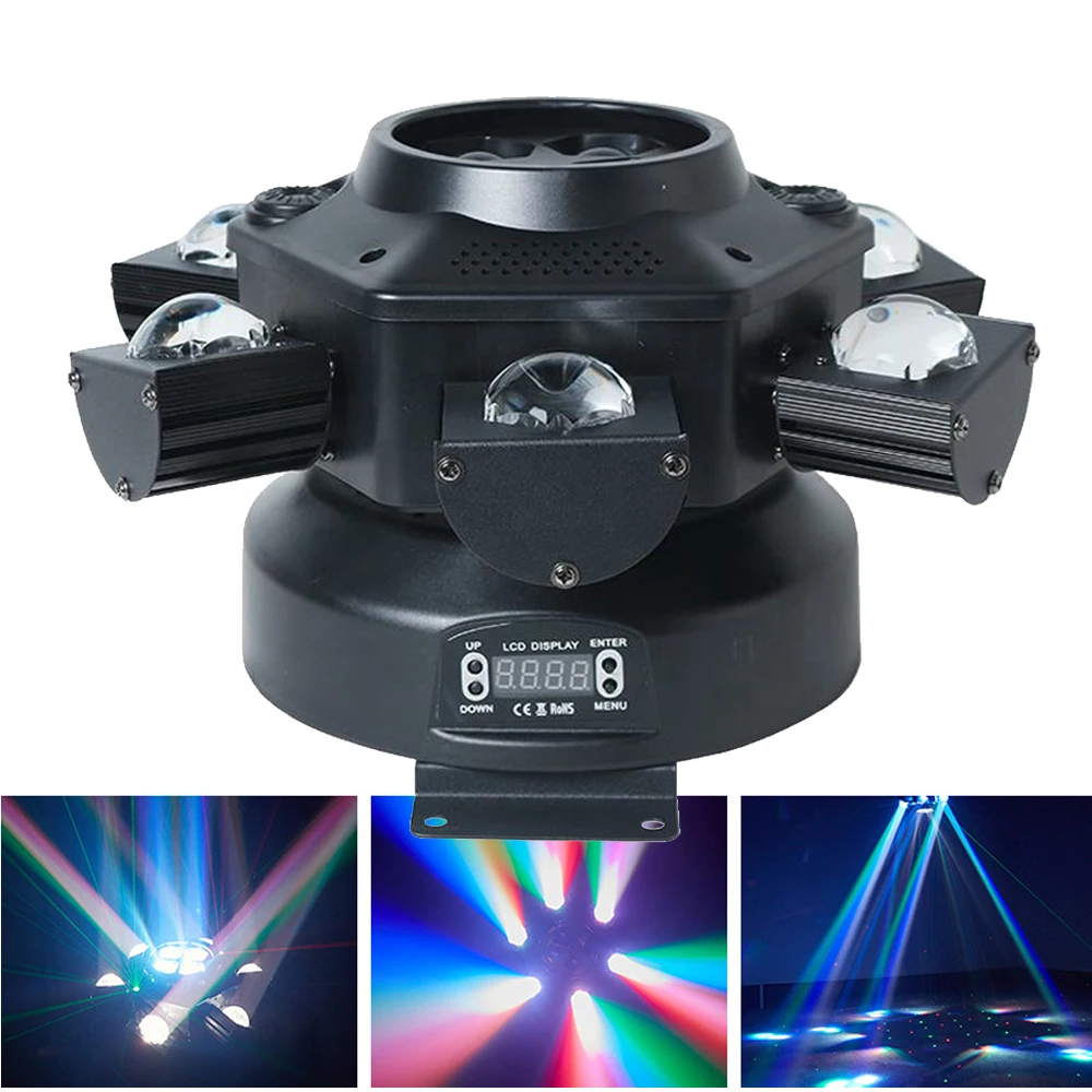 Imagem -02 - Laser Effect Moving Head Light 150w 6braços Equipamento de Palco Profissional Dmx para Boate Disco Music Pub Casamento