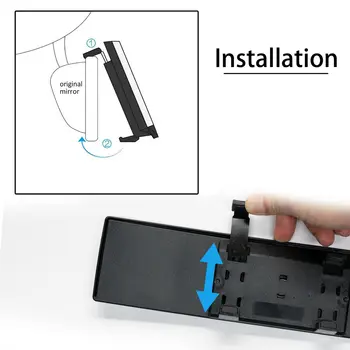 汽車後視鏡 廣角後視鏡 300mm 12吋 270mm 11.6吋 寬凸面全景內後視鏡 防眩光鏡 8 最佳銷售 天使眼後視鏡 - №3