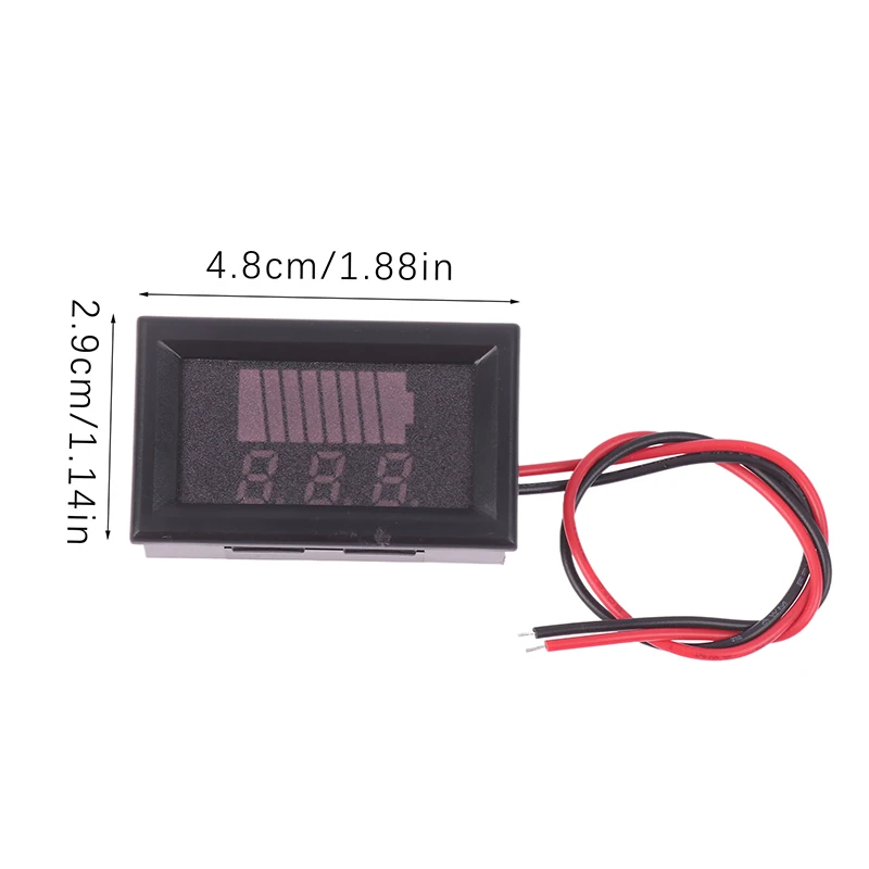 Auto Batterij Laadniveau Indicator 12V 24V 36V 48V 60V Lithium Batterij Capaciteit Meter Tester Blauw Display Led Tester Voltmeter