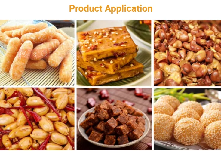 Octagonal Snack Food Seasoning Mixing Machine Puffed Corn Chips Flavoring Machine Peanut Sauce/Snack Food Seasoning Machine