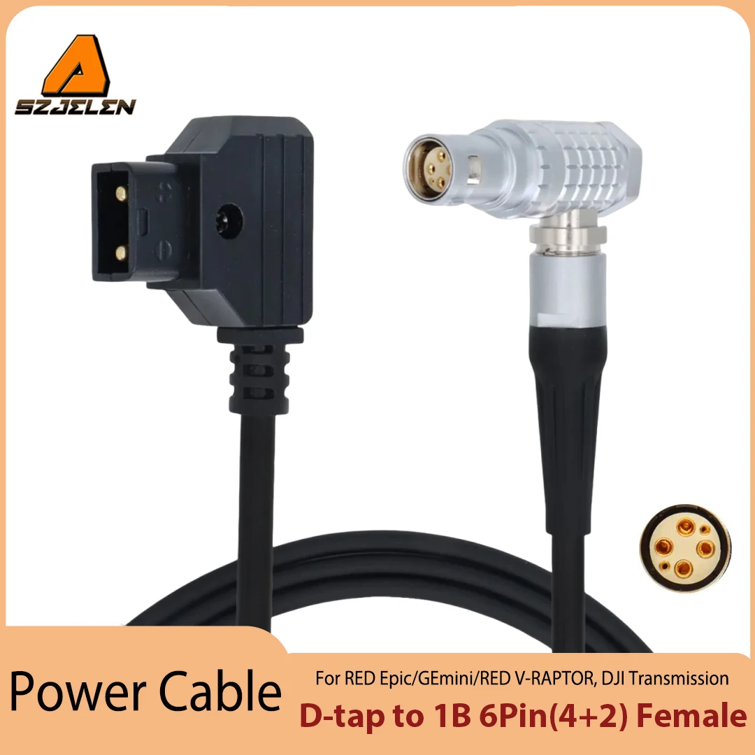 D-Tap to 6pin Female Power Cable Connector For RED Epic/GEmini/RED V-RAPTOR/DJI Transmission Power Cable