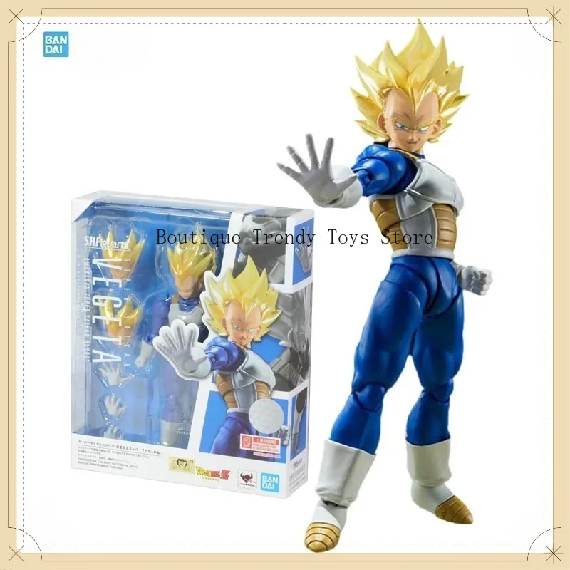 

In Stock Genuine Bandai Dragon Ball Z Model Kit SHF Vegeta Awakened Super Saiyan Blood Anime Action Figure Collection Model Toys
