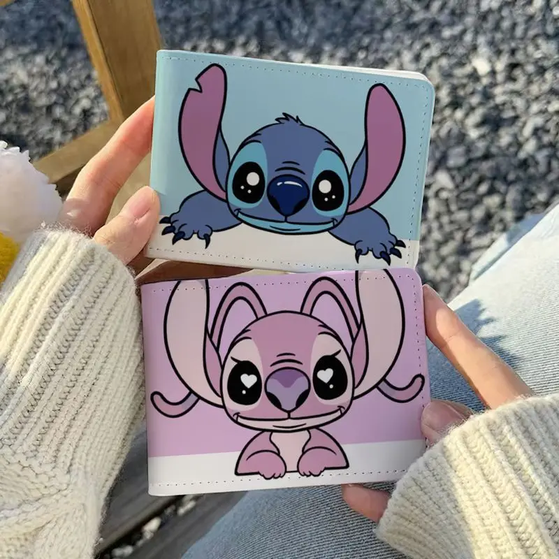 Disney Stitch Uchwyt na prawo jazdy Pu Skórzane pokrowce Dokumenty do jazdy samochodem Biznesowy certyfikat identyfikacyjny Folder Portfel Portfel na karty