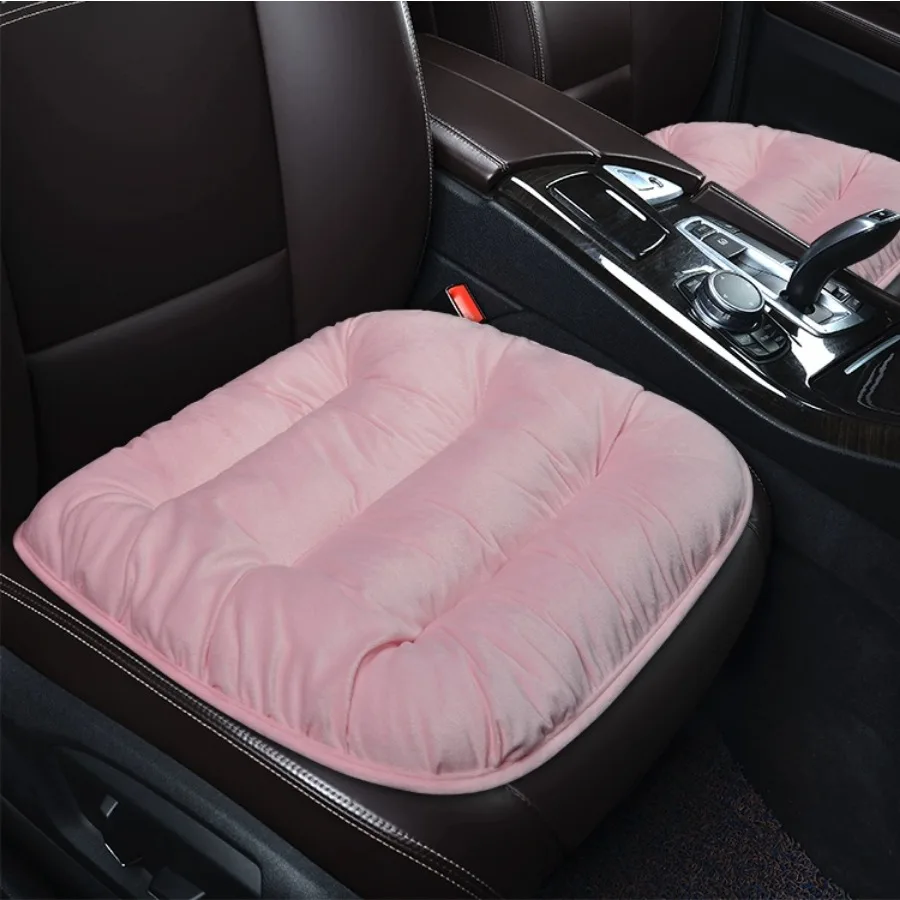 Warm Car Seat Cover Soft Front Seat Cushion Winter Plush Anti Slip Vehicle Chair Protector Universal for 98% Cars