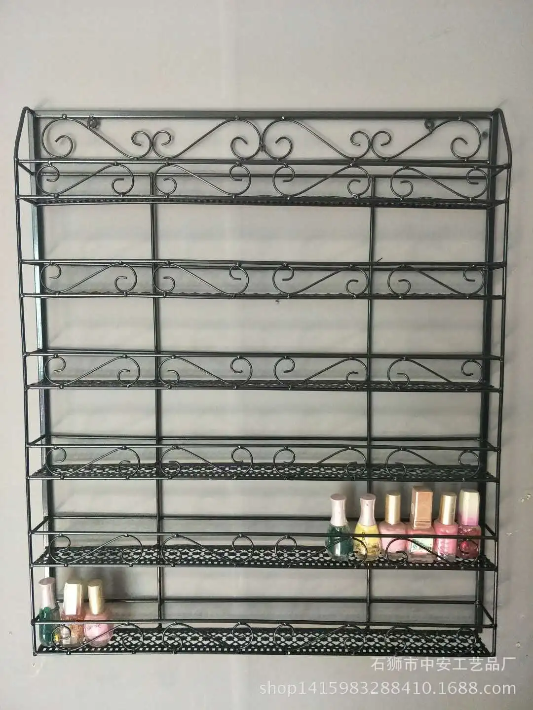 New wall-mounted manicure display shelf hanging nail polish glueshelf cosmetic storedisplay cabinetwall storagerack