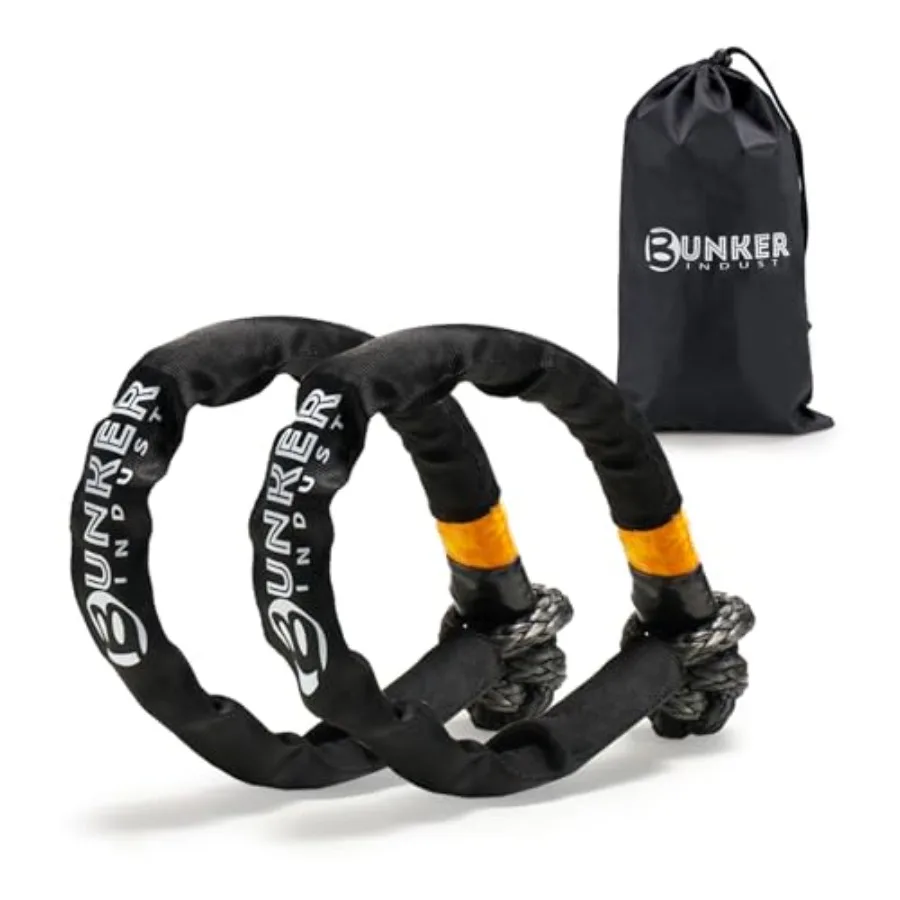 

2 шт. синтетический мягкий веревка с скобой 1 2 дюйма x 23 дюйма с прочностью отключения 49 000 фунтов идеально подходит для внедорожников 4x4 грузовиков внедорожников