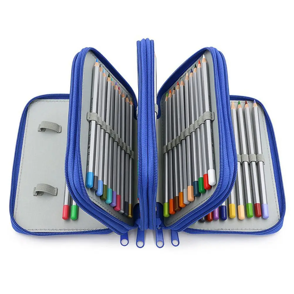 

72 Slots Portable Pencil Case and Office Large with Compartments Federmaeppchen Einsatz