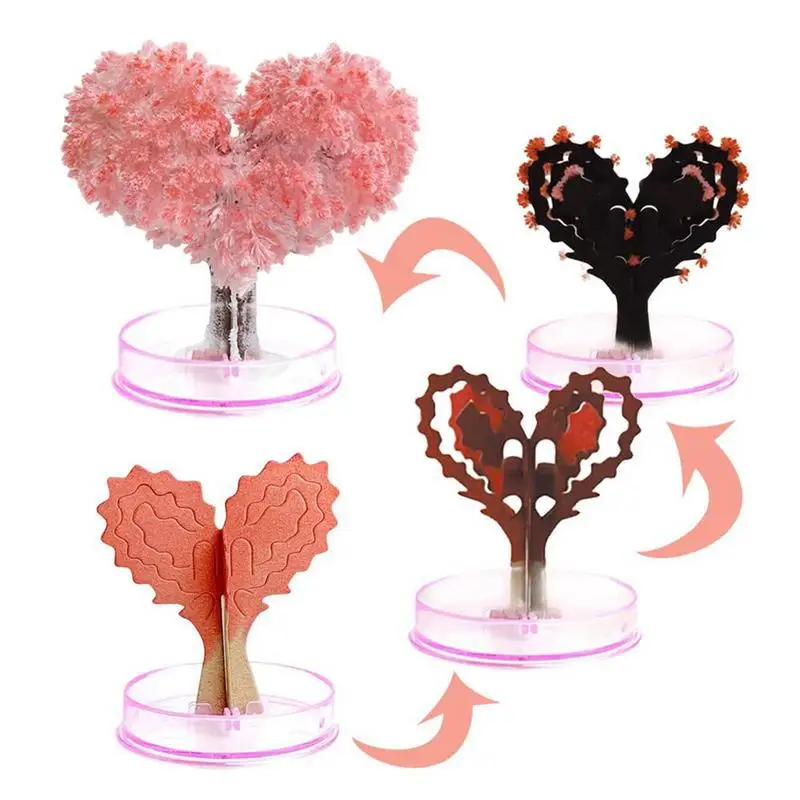 

Magic Growing Tree Paper Crystal Trees Water Growing Toys DIY Heart-Shaped Paper Tree Flowering Heart-Shaped Tree Flowering