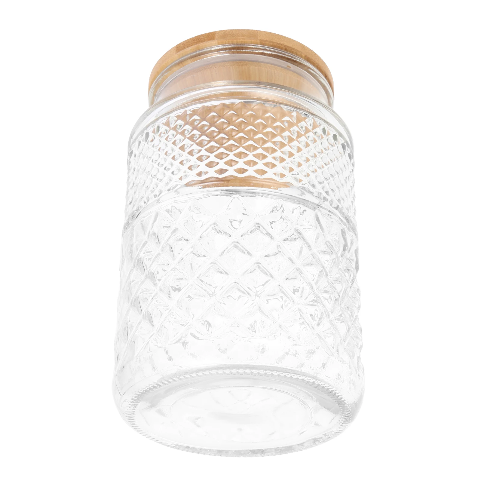 

Large Capacity Storage Jars Glass Containers Kitchen Food Food Glass Jar Grain Bins Stable Long Use Bamboo Cover