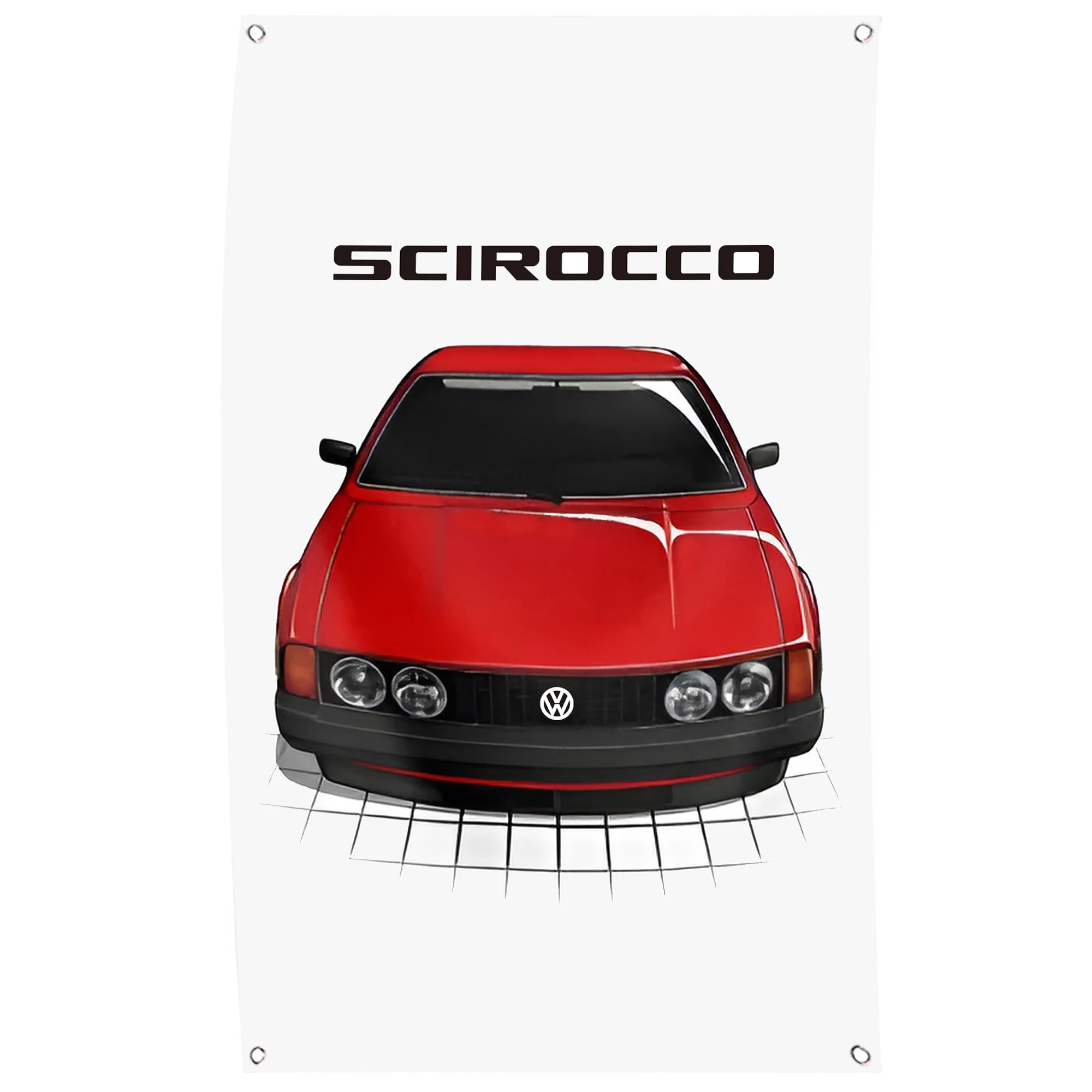 Wheel Flag Banner, Polyester Printed, Car Wheel Poster, 60x90cm, 90x150cm, Decor Bunting for Auto Enthusiasts, Room Decor