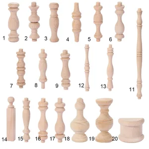 Multi European Styles Massy Wood Sculpted Legs Foot Foot Foot, Cabinet Seat Feets, Vintage Home Decoration, Crafts Accessories 8 Main Sales Feet for Retro Furniture - №5