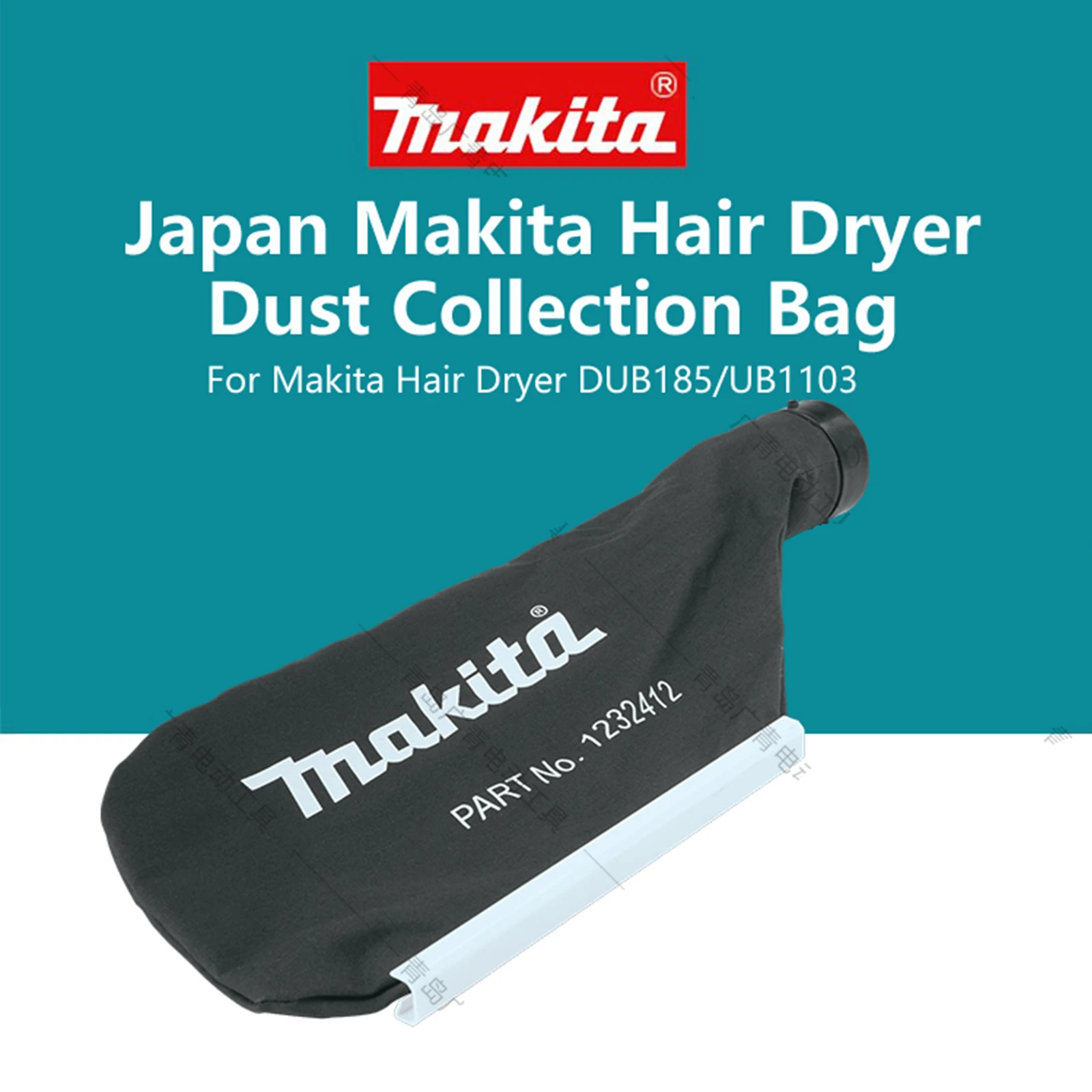 Bolsa de recolección de polvo para secador de pelo Makita, colector de polvo, ensamblaje de succión de polvo para secador de pelo Makita, Japón,