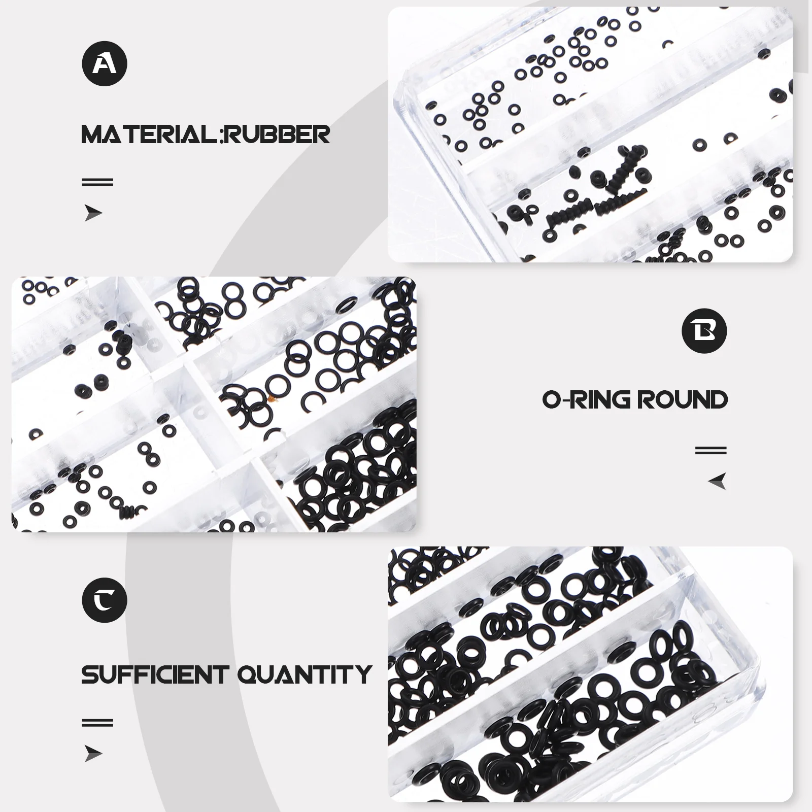 

Box Rubber Ring Watch Seal Gaskets Back Waterproof Rings O-Ring Assortment Kit for Watch Repair Accessories