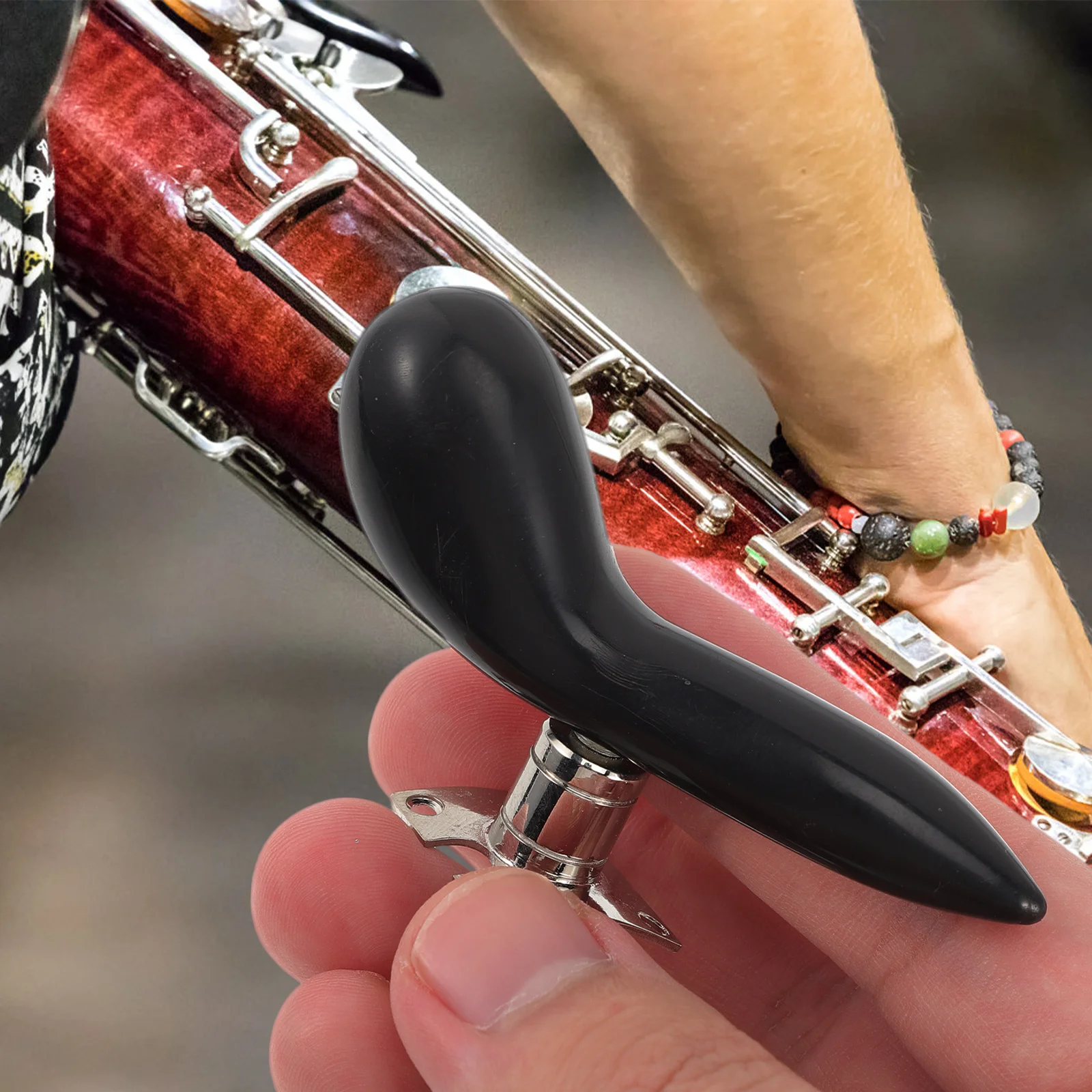 

Bassoon Thumb Rest H Saddle Detachable Mount Wrist Protector Black ABS Anti Slip Lightweight Ergonomic Support Long Term Use
