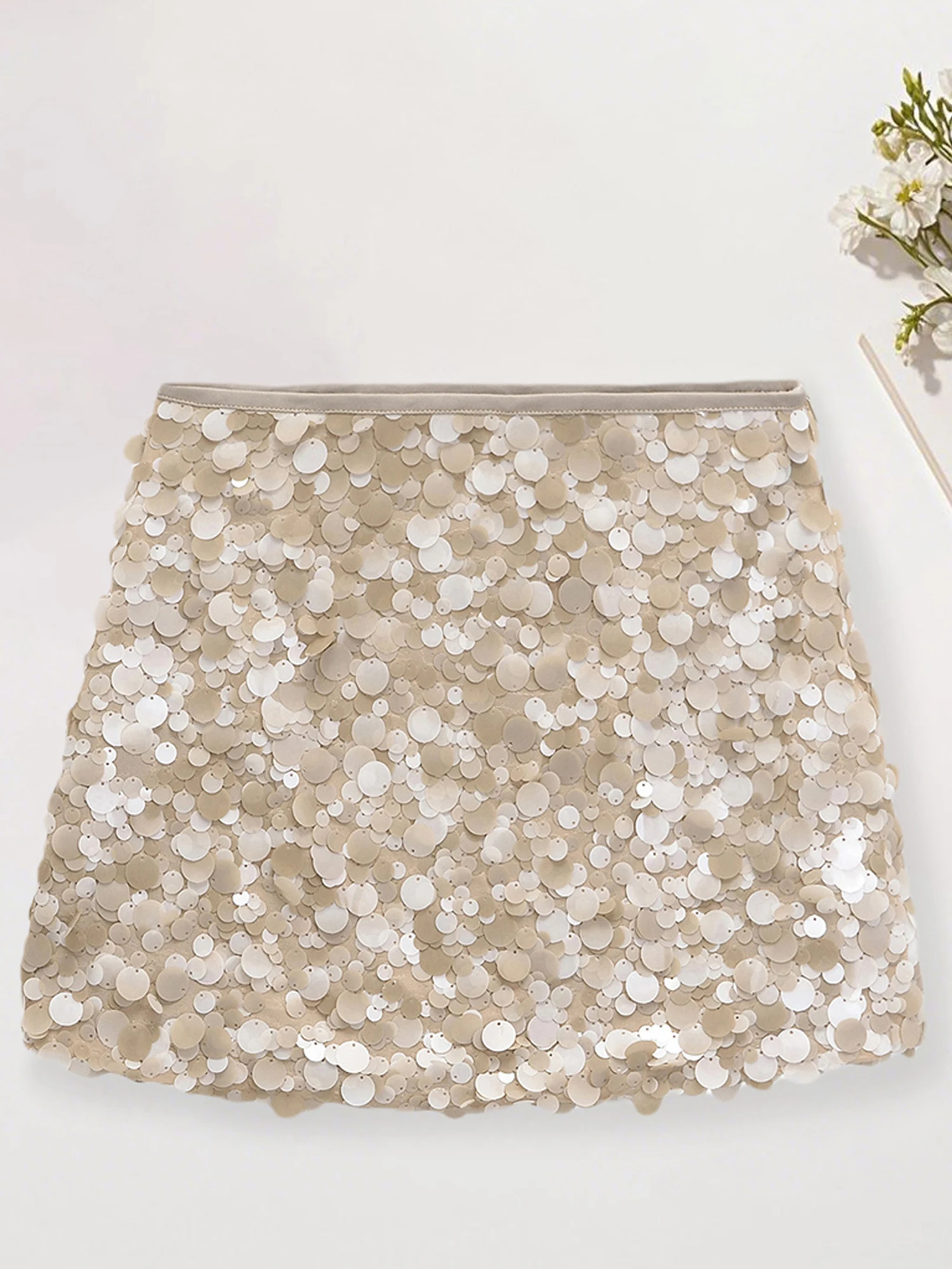 女性のキラキラスパンコールミニスカートセクシーフィットボディコンスカート夏のクラブウェアやナイトアウトパーティー用