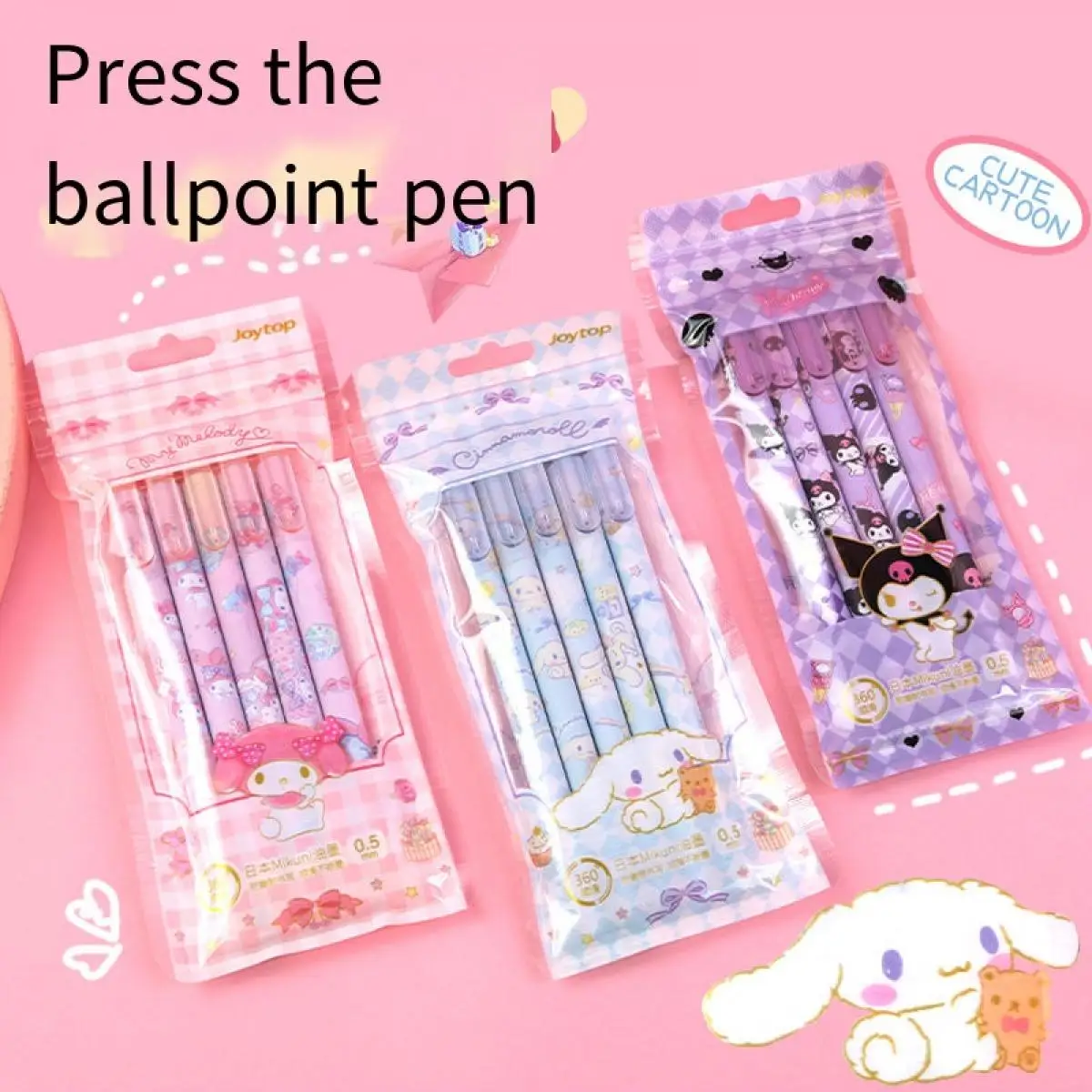 

Sanrio Cute Kuromi Press Neutral Pen Student New Cartoon High Pretty Writing Exam Black Water Pen Children School Season Gift